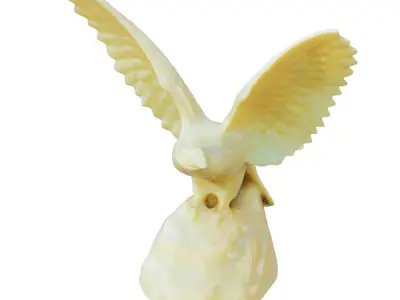 Decorative Hawk Figurine 3D model