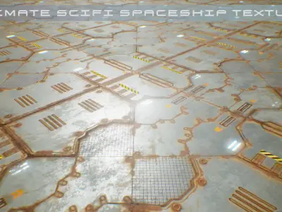PBR Sci-Fi Spaceship Texture 62 Low-poly 3D model