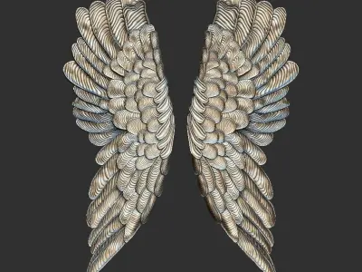 wing carved art 3D print model