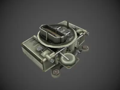 Holley  2x4 carburetor Low-poly 3D model