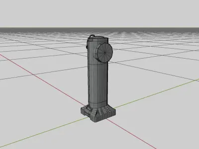 Right Angle Flashlight Low-poly 3D model