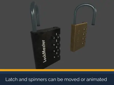 PBR Padlocks Model Pack Low-poly 3D model