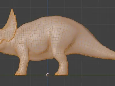 TRICERATOPS Low-poly 3D model shop