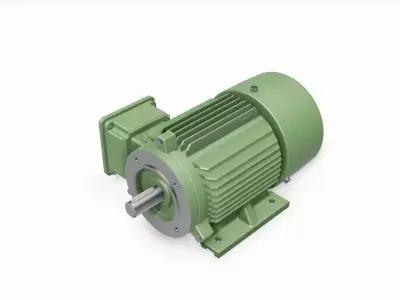 90S B34a Left IEC electric motor - 3D CAD model 3D model