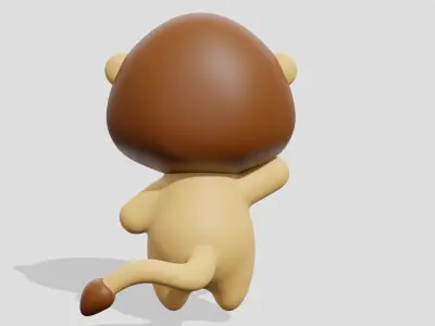Cute little lion  3D model