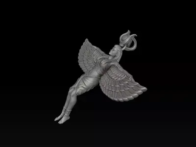 Isis Egyptian Goddess Pendant v6 3D print model
