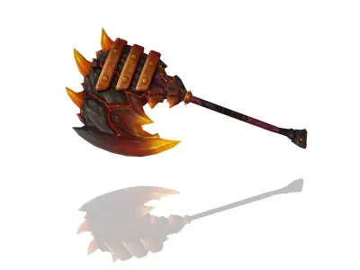 Volcano King Axe Low-poly 3D model