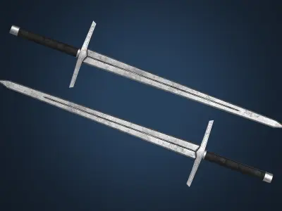 Medieval Sword PBR 3D model