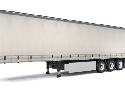 Semi Trailer Curtainsider 3D model