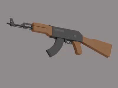 AK47 gun Low-poly 3D model order