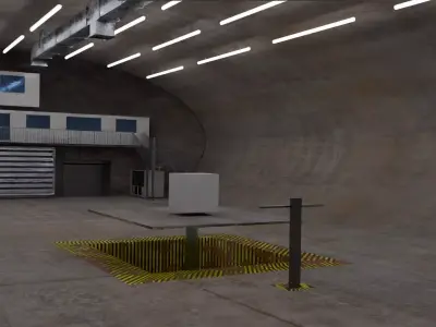 Smoke Tunnel Animation 3D model