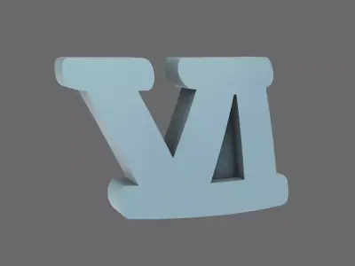 Space Knights V10K Standard Roman Numeral 06 Shoulder Symbols 3D print model