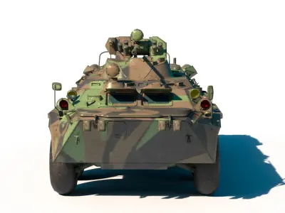2 Colors 4K BTR-80A  Low-poly 3D model
