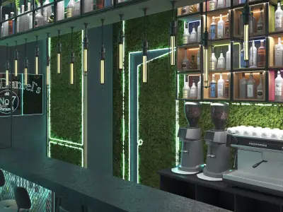 Industrial style bar 3D model purchase