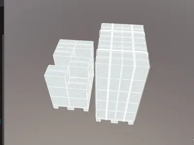 Pallets whit boxes 400X300X30 3D model