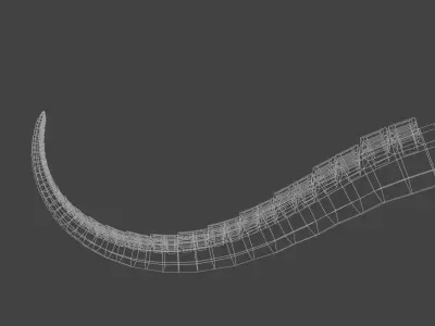 Octopus Arm Animated Low-poly 3D model