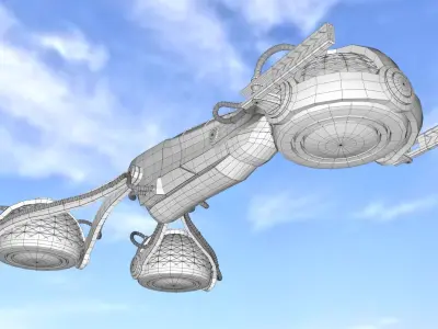  Land vehicle sci fi air 3D model