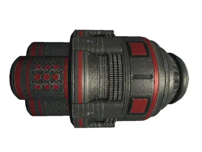 Starship engine 03 Sci-fi low poly Low-poly 3D model