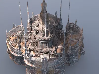 Sardian Ancient Gods temple 3D model