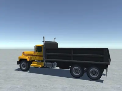 Industrial Truck 4 Low-poly 3D model