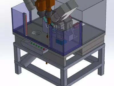 Five-axis power head drilling machine 3D model