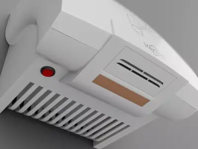 Modern Automatic Hand Dryer - Commercial Restroom Appliance 3D model