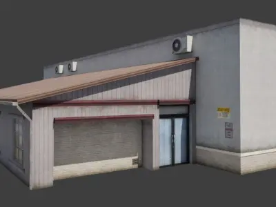 Building  City Village Work Street Low-poly Low-poly 3D model