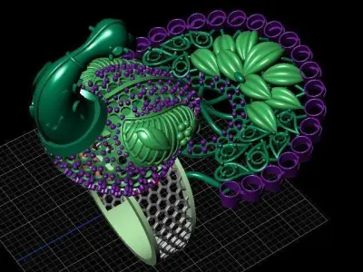  peacock ring   3D print model