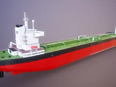 Oil Tanker Vessel Low-poly 3D model