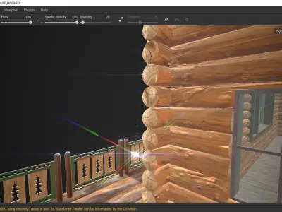 The lake house barn log cabin 3D model 3D model