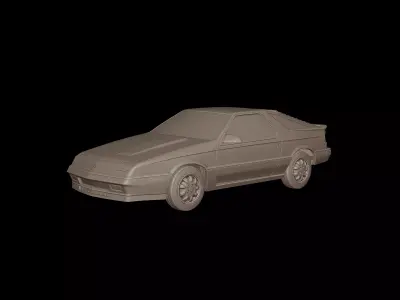 crysler daytona shelby z 1987 3d print model 3D print model