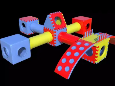 puzzle block toy 3D Model  Low-poly 3D model