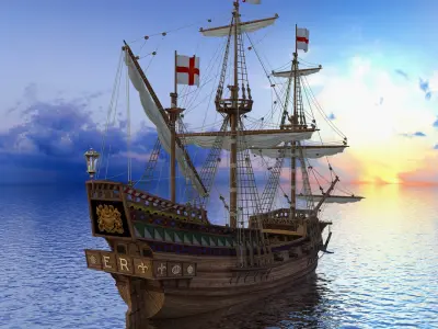 Golden Hind 3D model