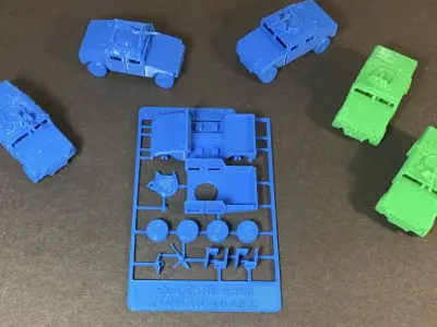 Humvee Card Model 1 100 Scale  3D print model