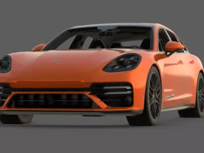 2021 Porsche Panamera Turbo S Sport Turismo 3D Model 3D model