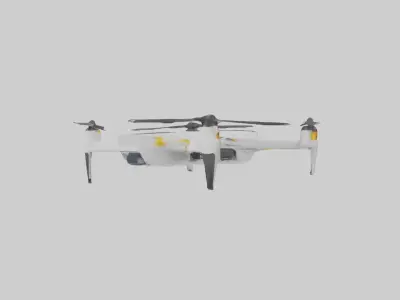 Solar Powered Drone M 1 Low-poly 3D model