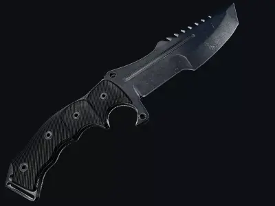 Military Knife Low-poly 3D model get