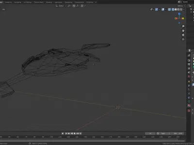 Detroit spaceship Low-poly 3D model