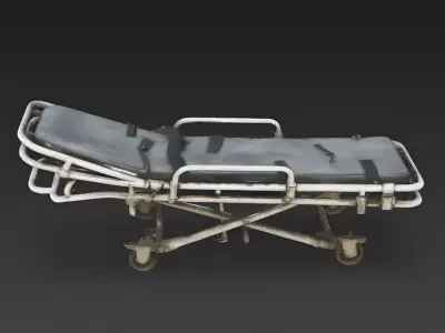 Last Rites Ruined Medical Gurney 3D Model Low-poly 3D model