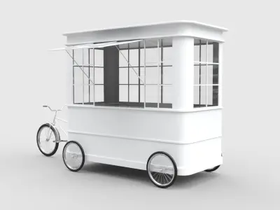 Bike Food Cart 3D model