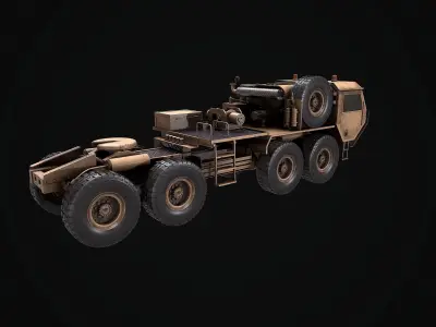 Oshkosh Tractor Low-poly 3D model