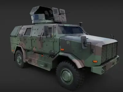 ATF Dingo Military Fighting Vehicle MRAP Low-poly 3D model
