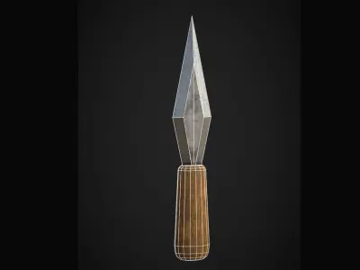 Stylized Knife Model Free low-poly 3D model