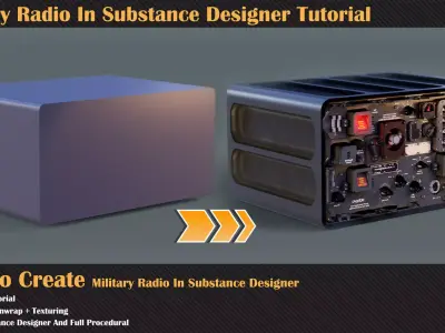 Military Radio In Substance Designer Tutorial 3D model