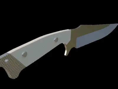 Combat Knife Low-poly 3D model 14