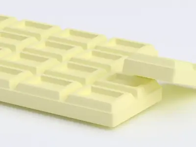 chocolate bar white 3D model