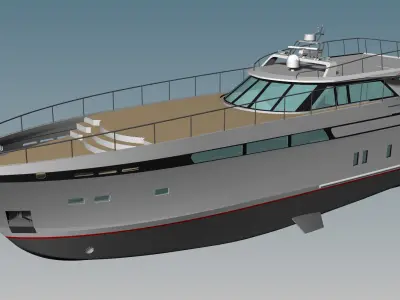 yacht 3D model by veyseldogan2534