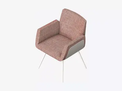 Furniture - Chair - Contemporary - Metal Tube Frame Low-poly 3D model