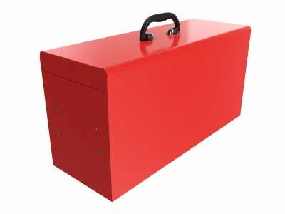 Portable toolbox chest with carrying handle set 3D model