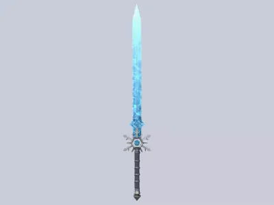 Ice blade Low-poly 3D model